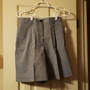 Liz Claiborne Liz Sport Petite Blue & White Checkered Shorts Size 8P